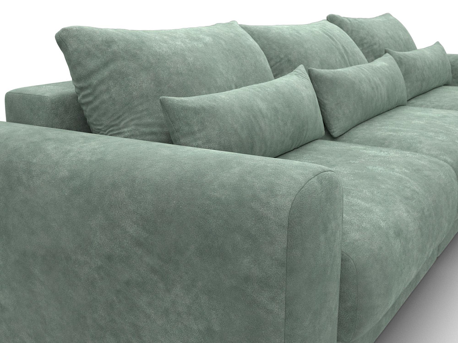 Диван угловой Лига-056 НПБ Лонг угол универсальный (brut 08 зеленый)