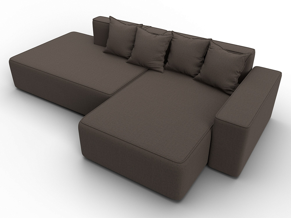 Диван угловой Лига-079 угол правый (амур 05 коричневый)