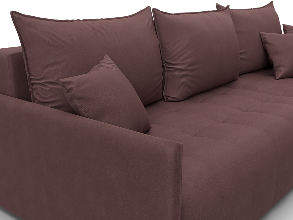 Диван угловой Лига-054 НПБ угол универсальный (joly 09 бордовый)