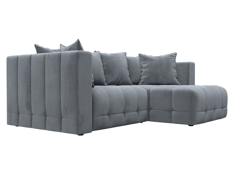 Диван угловой Лига-052 НПБ угол универсальный (tower 10 серый)