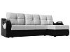 Угловой диван Меркурий правый угол (белый\черный цвет)