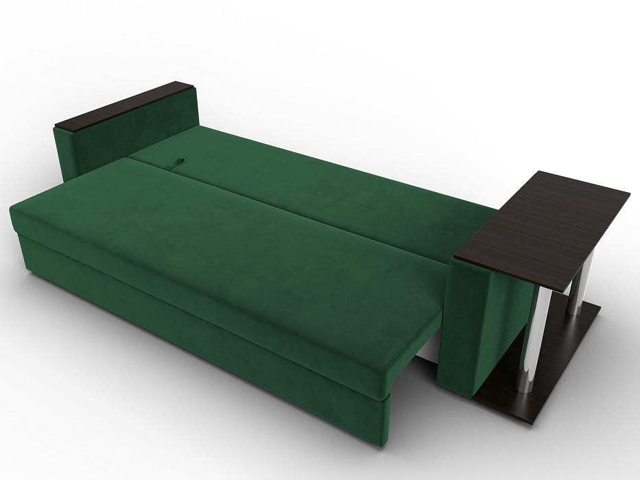 Диван прямой Атланта со столом справа (seven 626 зеленый)