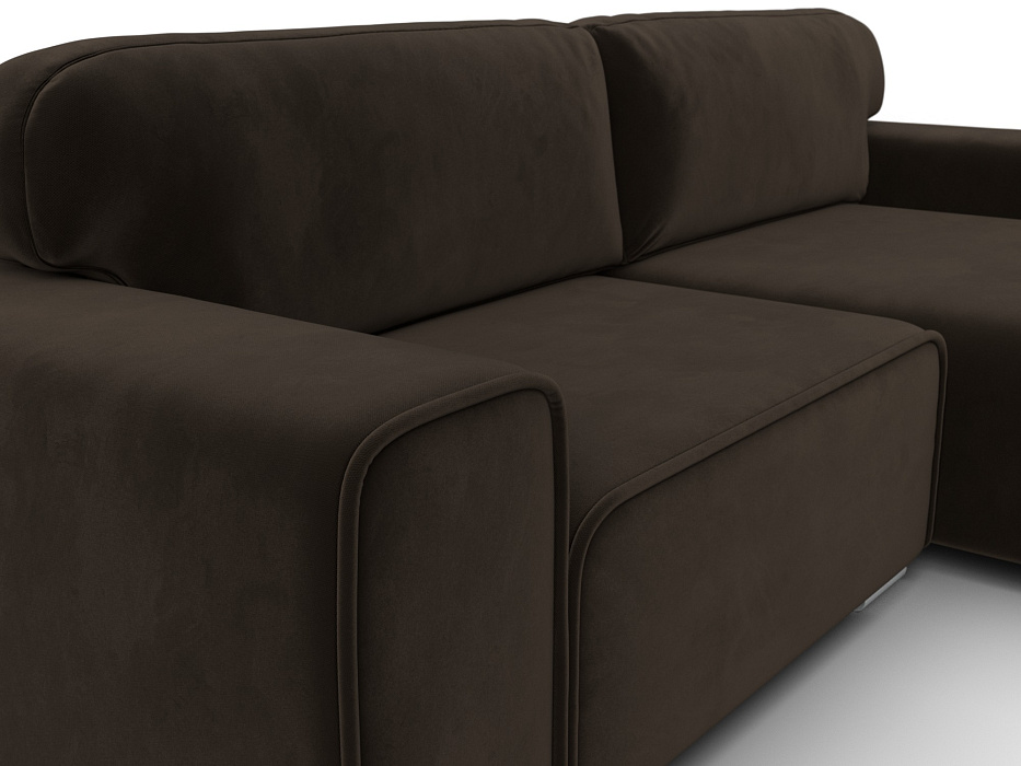 Диван угловой Лига-029 (коричневый)