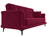 Прямой диван Неаполь (бордовый цвет)