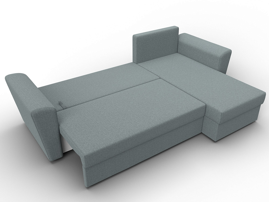 Диван угловой Амстердам Лайт правый угол (амур 07 серый)