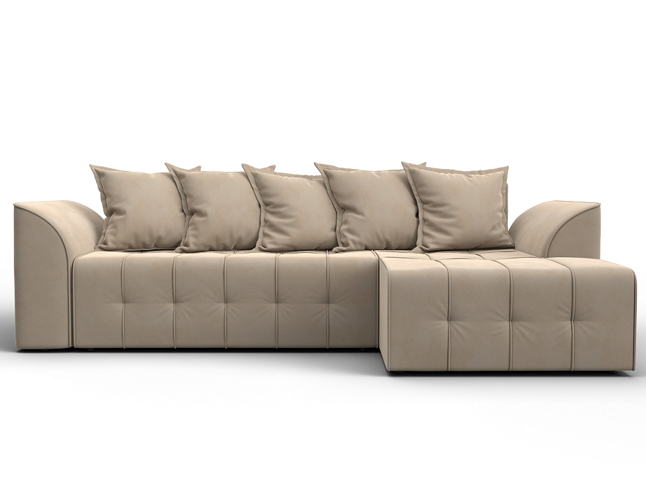 Диван угловой Лига-113 угол правый (seven 729 бежевый)