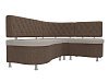 Кухонный угловой диван Вегас правый угол (бежевый\коричневый цвет)