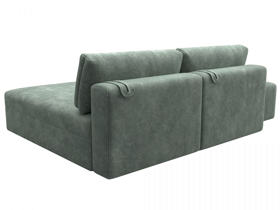 Диван угловой модульный с пуфом Лига-060 НПБ угол универсальный (brut 08 зеленый)