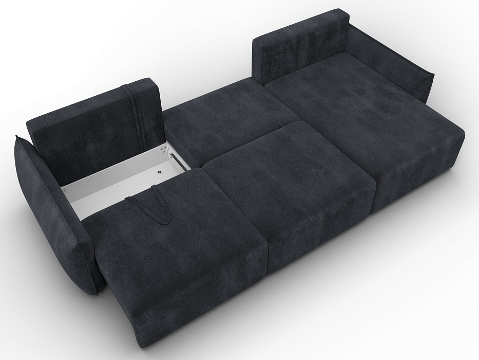 Диван угловой Лига-051 НПБ Лонг угол универсальный (tower 11 темно-серый)