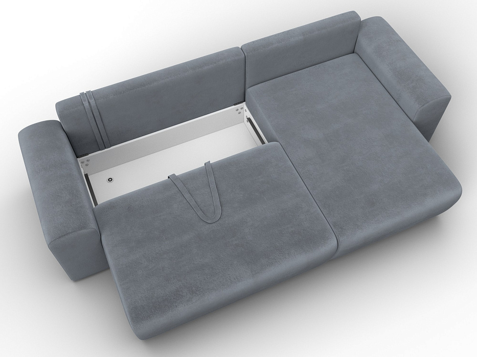 Диван угловой Лига-099 угол универсальный (tower 10 серый)