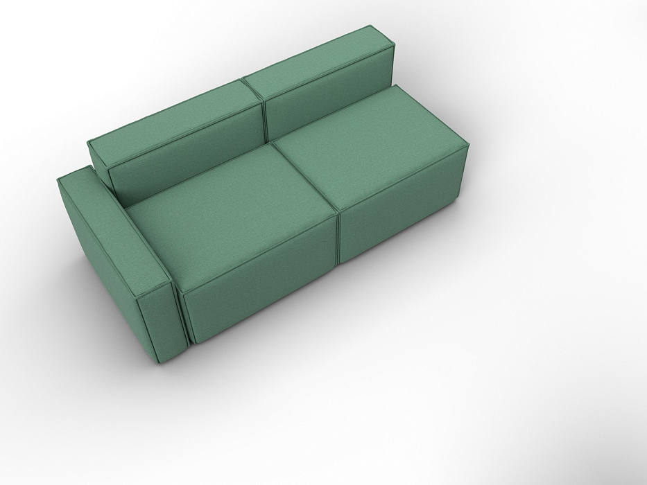 Диван угловой модульный Лига-063 угол левый (амур 11 зеленый)