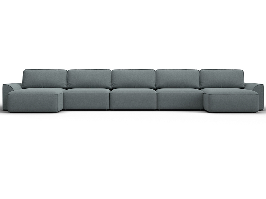 Диван П-образный Лига-048 НПБ МегаЛонг (амур 07 серый)