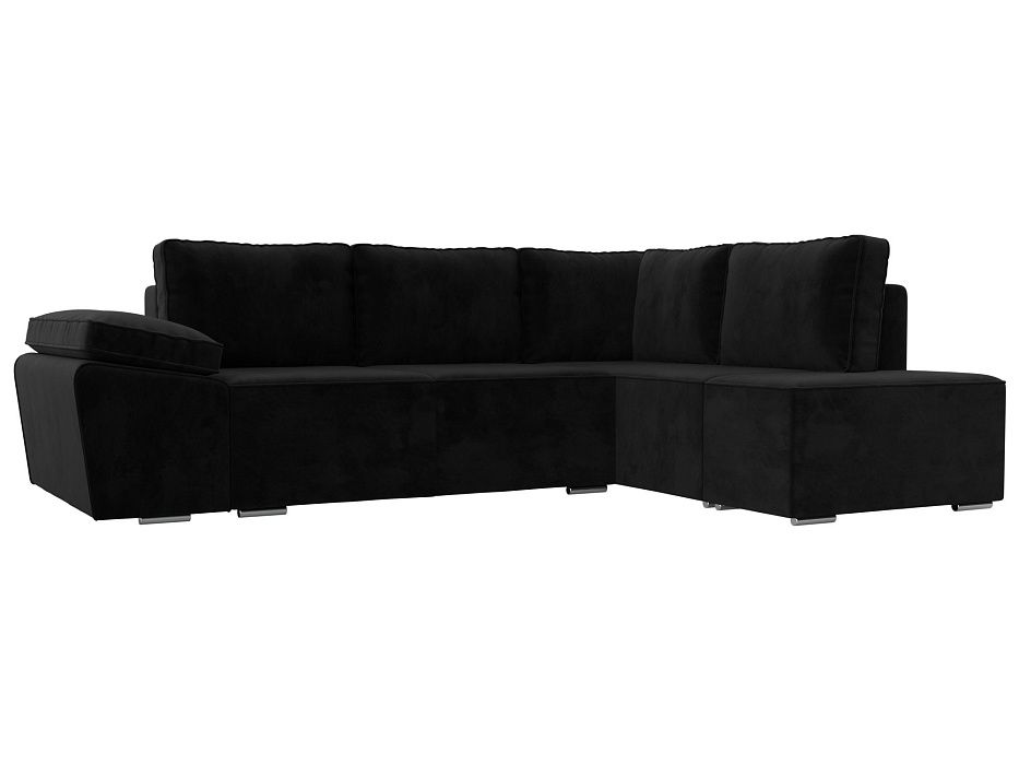 Угловой диван Хьюго правый угол (черный цвет)