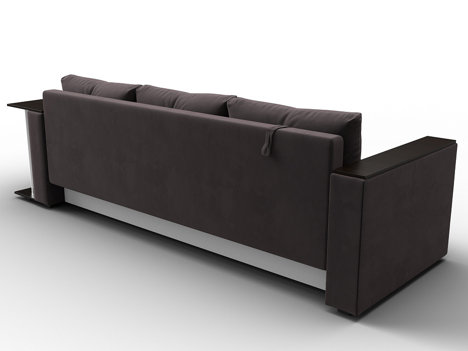 Диван прямой Атланта со столом справа (seven 727 коричневый)