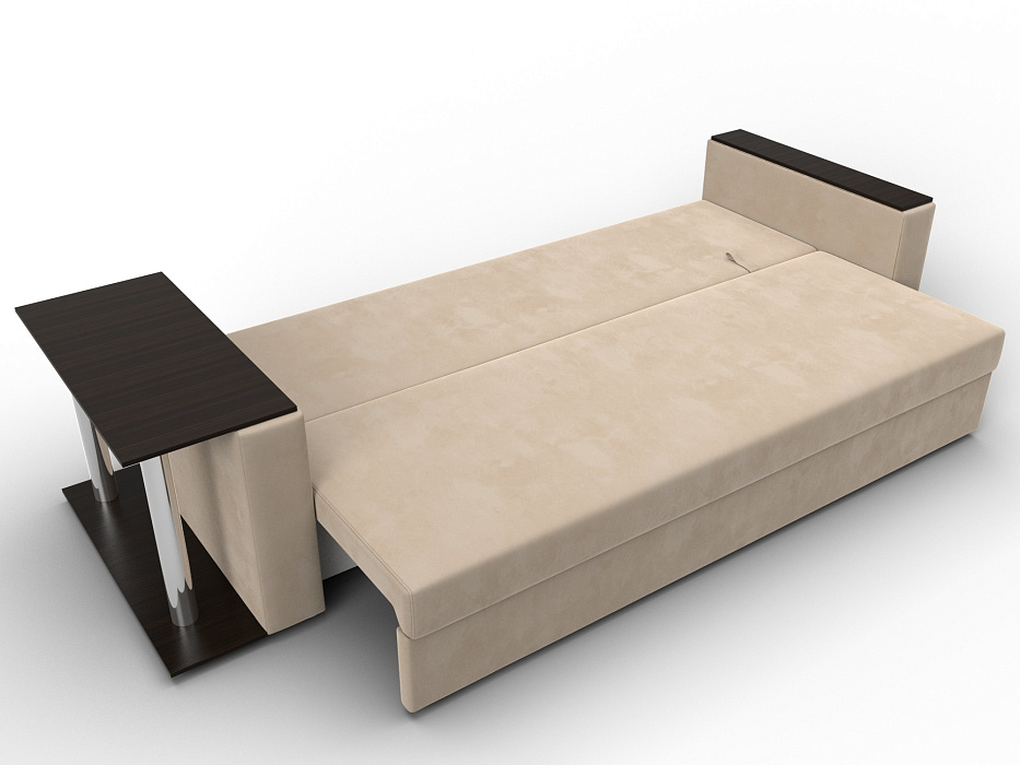 Диван прямой Атланта со столом слева (seven 729 бежевый)