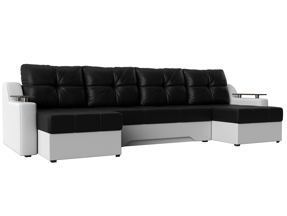 П-образный диван Сенатор (черный\белый цвет)