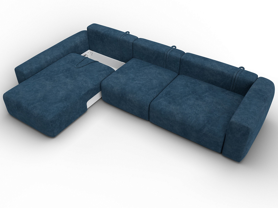 Диван угловой Лига-066 НПБ Лонг угол левый фото в интернет-магазине Лига Диванов