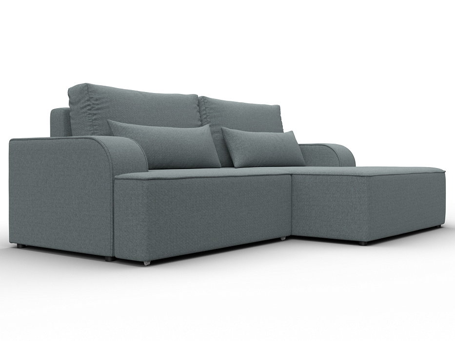 Диван угловой Лига-120 угол правый (амур 07 серый)