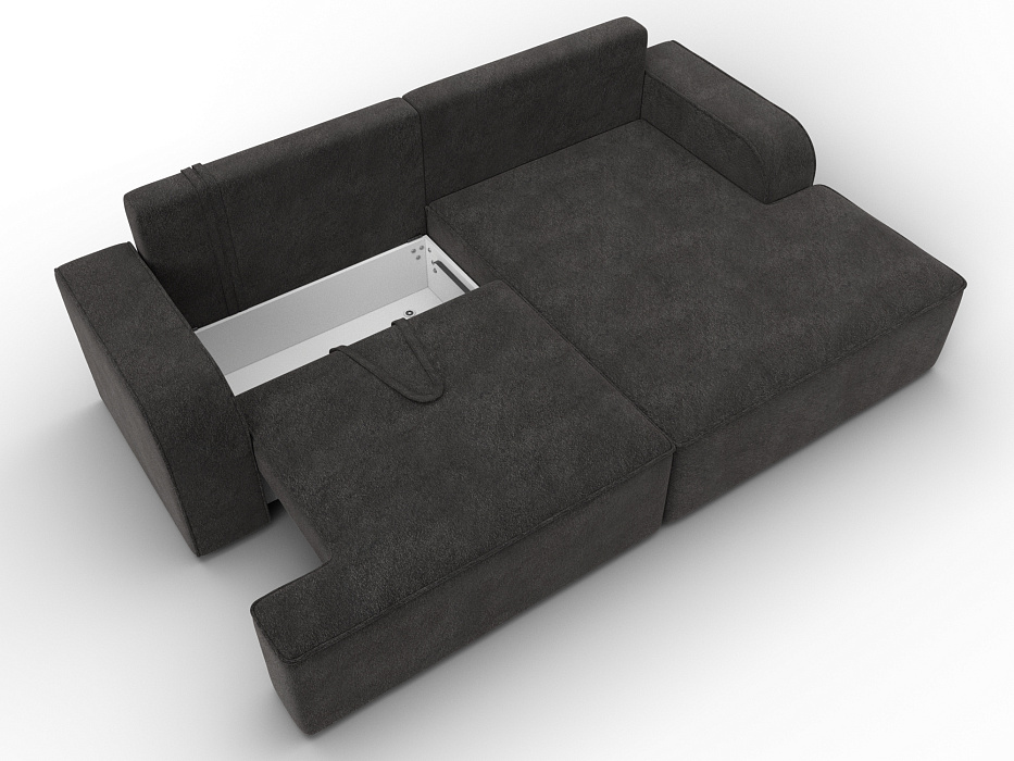 Диван угловой Лига-120 угол правый (laim 10 темно-коричневый)