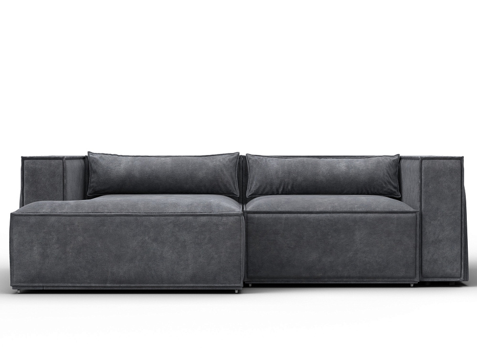 Диван угловой Лига-061 угол левый (brut 16 темно-серый)