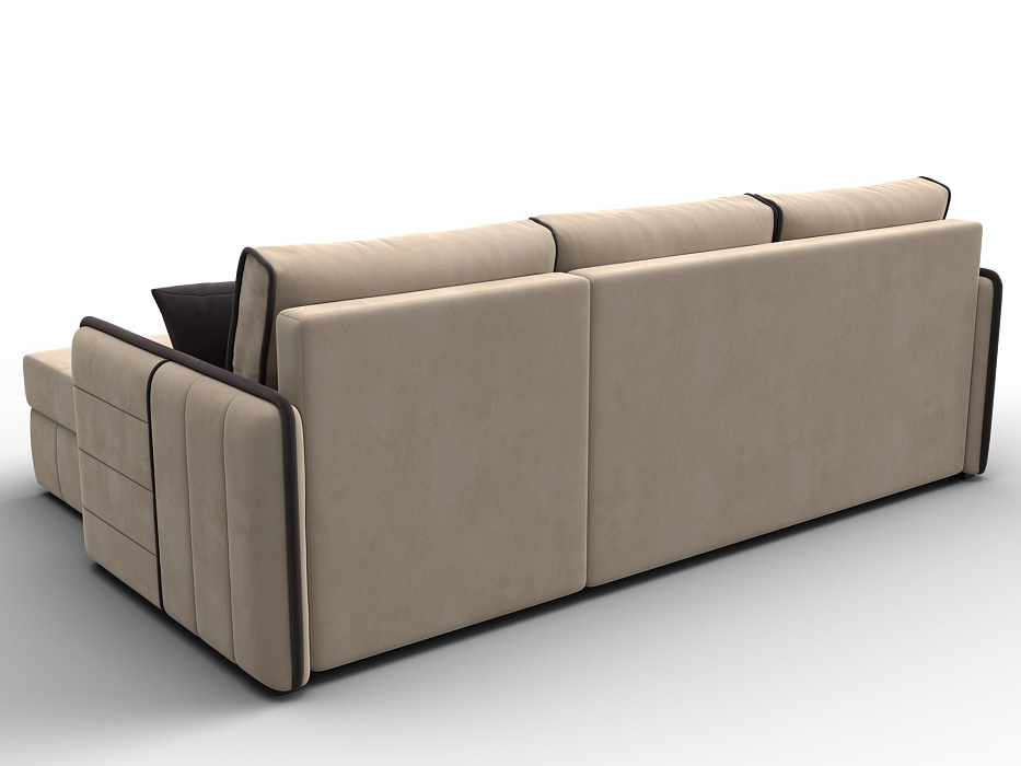 Диван угловой Лига-078 угол универсальный (seven 729 бежевый;seven 727 коричневый)