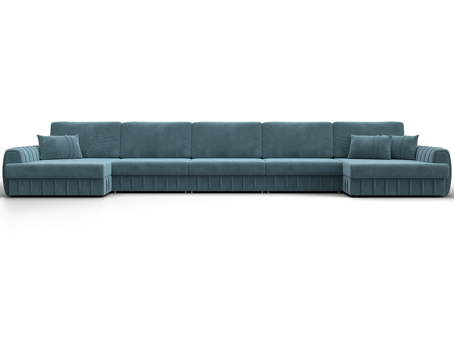 Диван П-образный Лига-057 НПБ МегаЛонг (seven 113 бирюзовый)