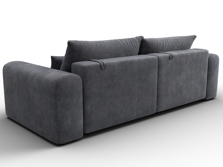 Диван прямой Лига-056 НПБ (brut 16 темно-серый)