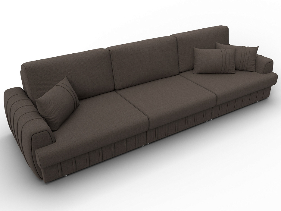 Диван прямой Лига-057 НПБ Лонг (амур 05 коричневый)