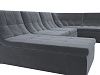 П-образный модульный диван Холидей (серый цвет)