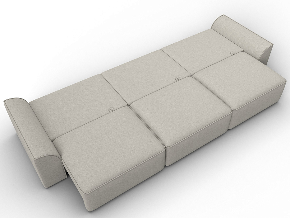 Диван прямой Лига-048 НПБ Лонг (амур 02 бежевый)