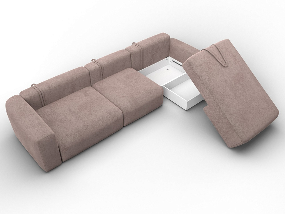 Диван угловой Лига-066 НПБ Лонг угол правый фото в интернет-магазине Лига Диванов