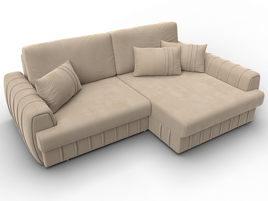 Диван угловой Лига-057 НПБ угол правый (seven 729 бежевый)