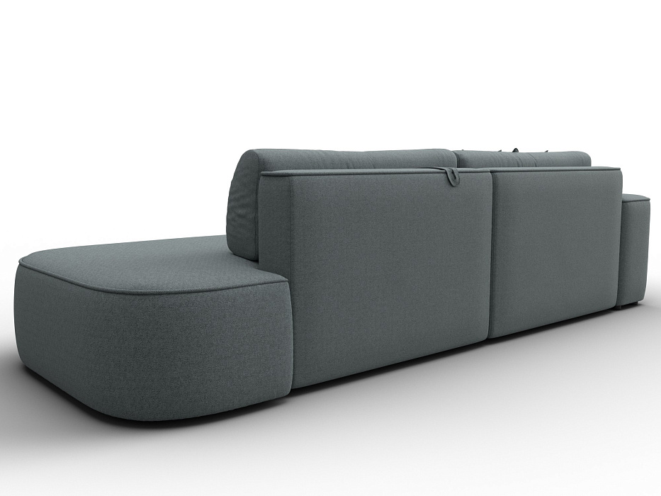 Диван угловой Лига-065 БП угол левый (амур 07 серый)