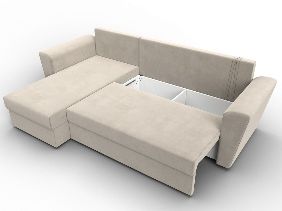 Диван угловой Амстердам Лайт левый угол (бежевый)