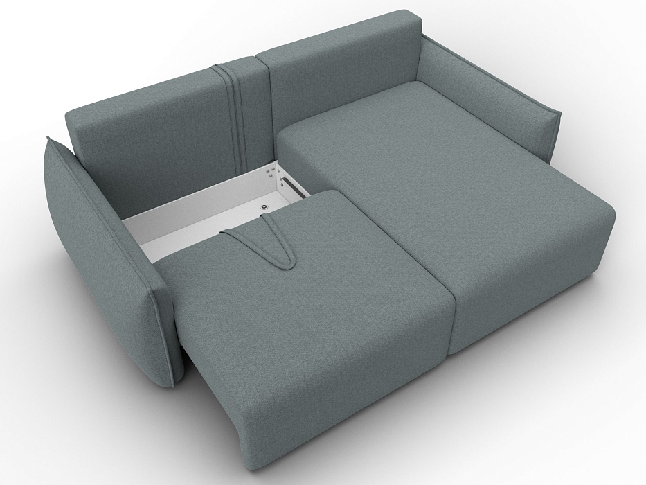 Диван угловой Лига-051 НПБ угол универсальный (амур 07 серый)