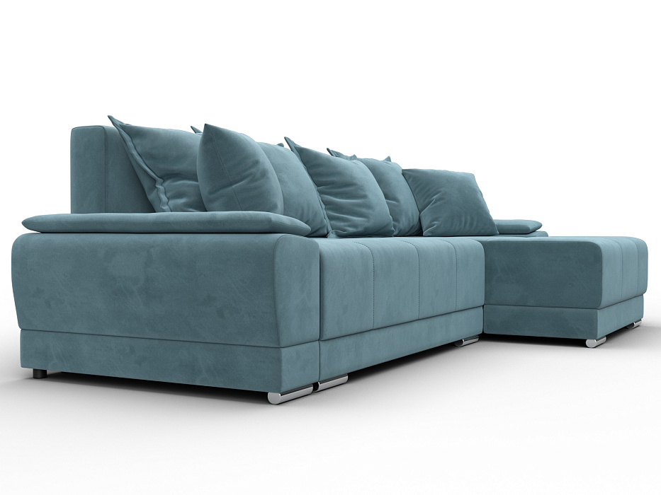 Диван угловой Лига-119 угол правый (seven 113 бирюзовый)