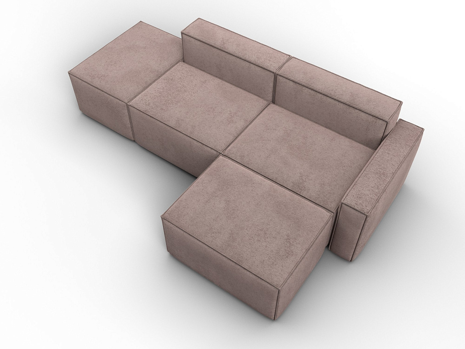 Диван угловой модульный Лига-063 угол правый (tower 05 бежевый)