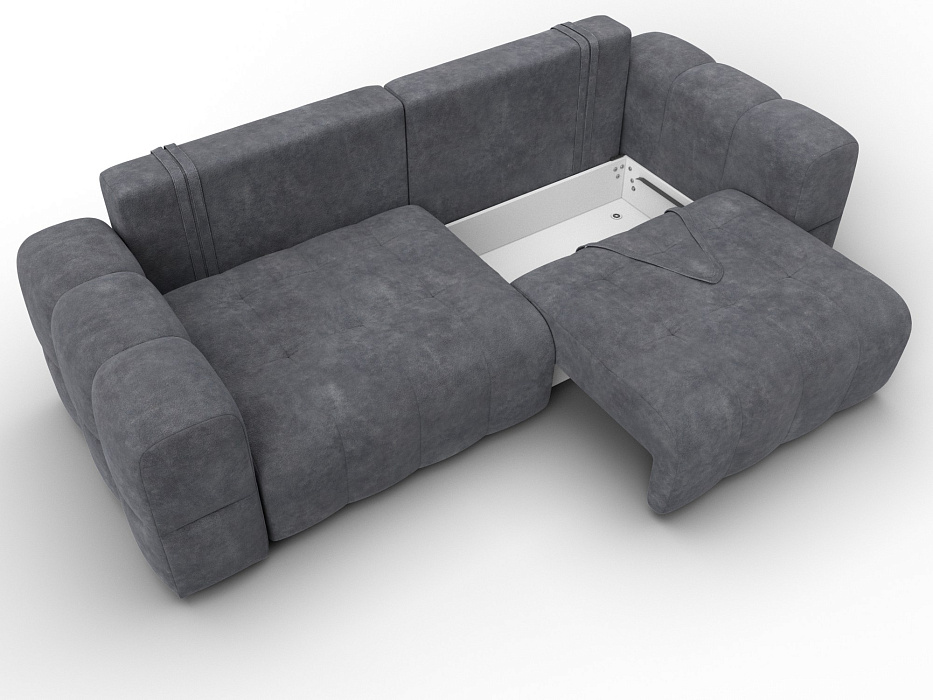 Диван прямой Лига-110 НПБ (brut 16 темно-серый)