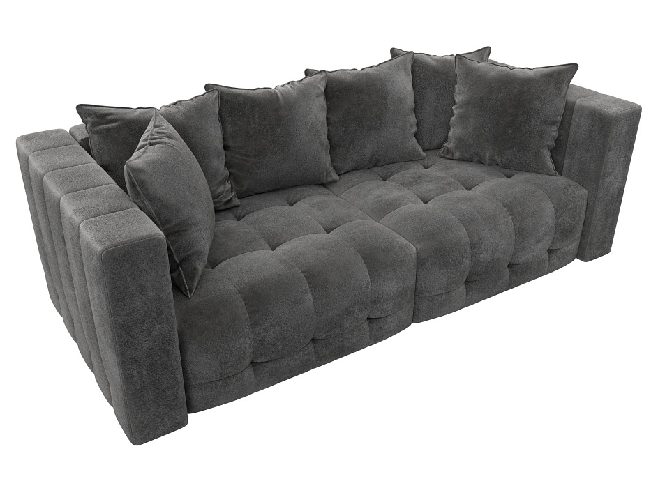 Диван прямой Лига-052 НПБ (tower 10 серый)