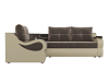 Угловой диван Митчелл левый угол (коричневый\бежевый цвет)