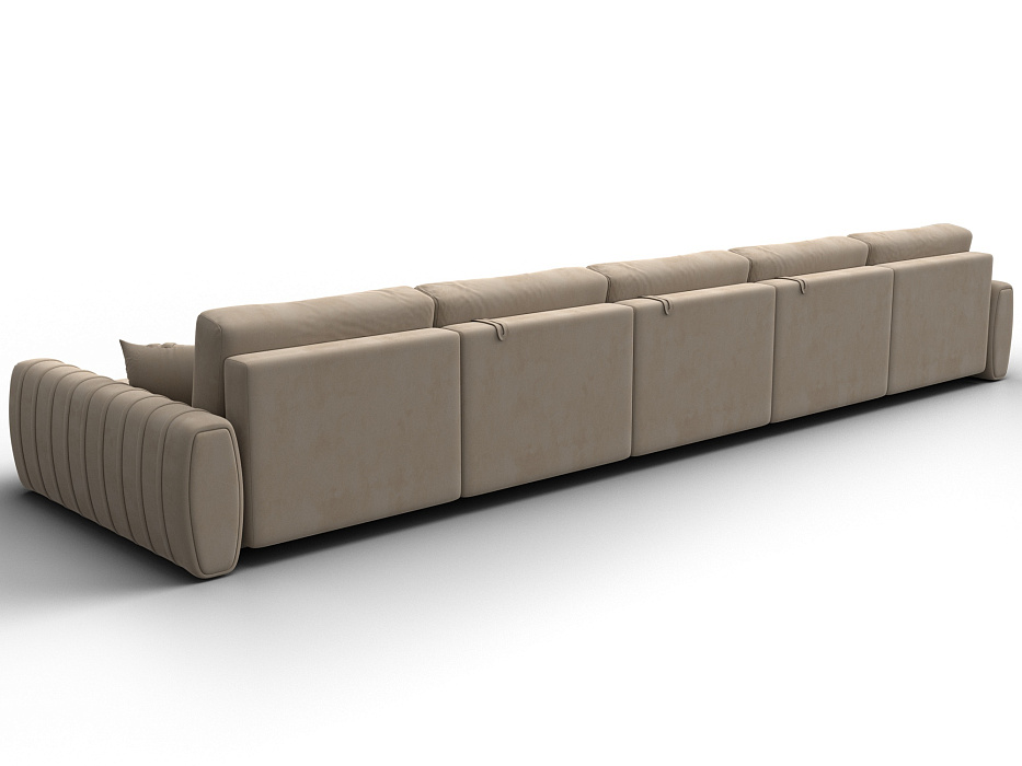 Диван П-образный Лига-057 НПБ МегаЛонг (seven 729 бежевый)