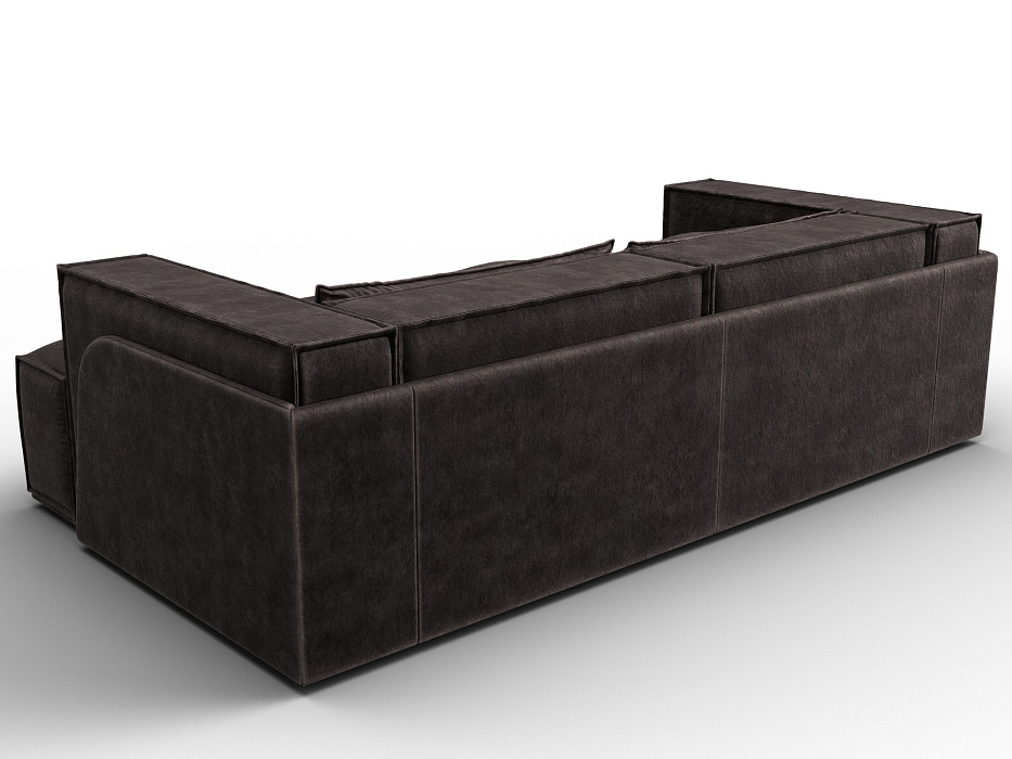 Диван угловой Лига-061 угол правый (brut 17 коричневый)