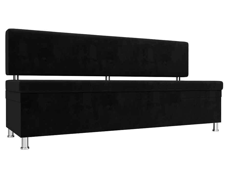 Кухонный прямой диван Стайл (черный)