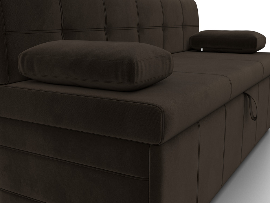 Диван кухонный прямой Лео (коричневый)