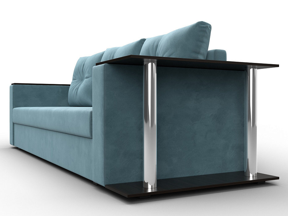 Диван прямой Атланта со столом справа (seven 113 бирюзовый)