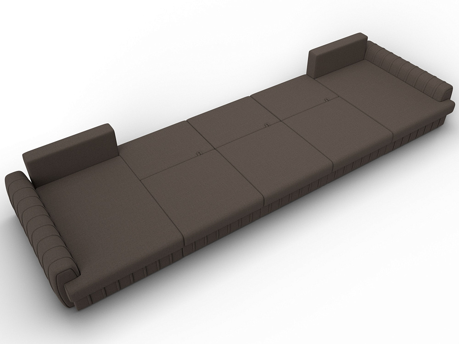 Диван П-образный Лига-057 НПБ МегаЛонг (амур 05 коричневый)