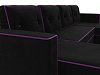 П-образный диван Принстон (черный цвет)
