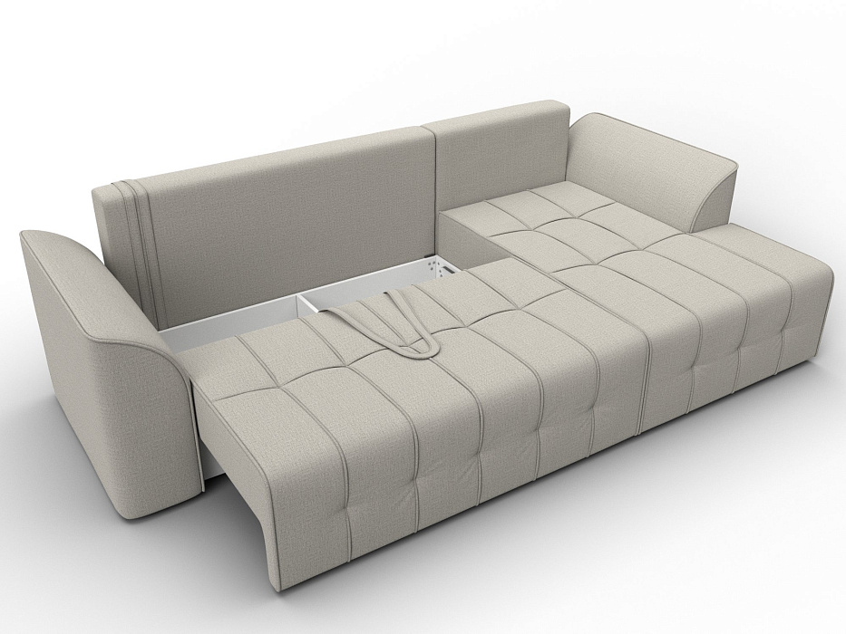 Диван угловой Лига-113 угол правый (амур 02 бежевый)