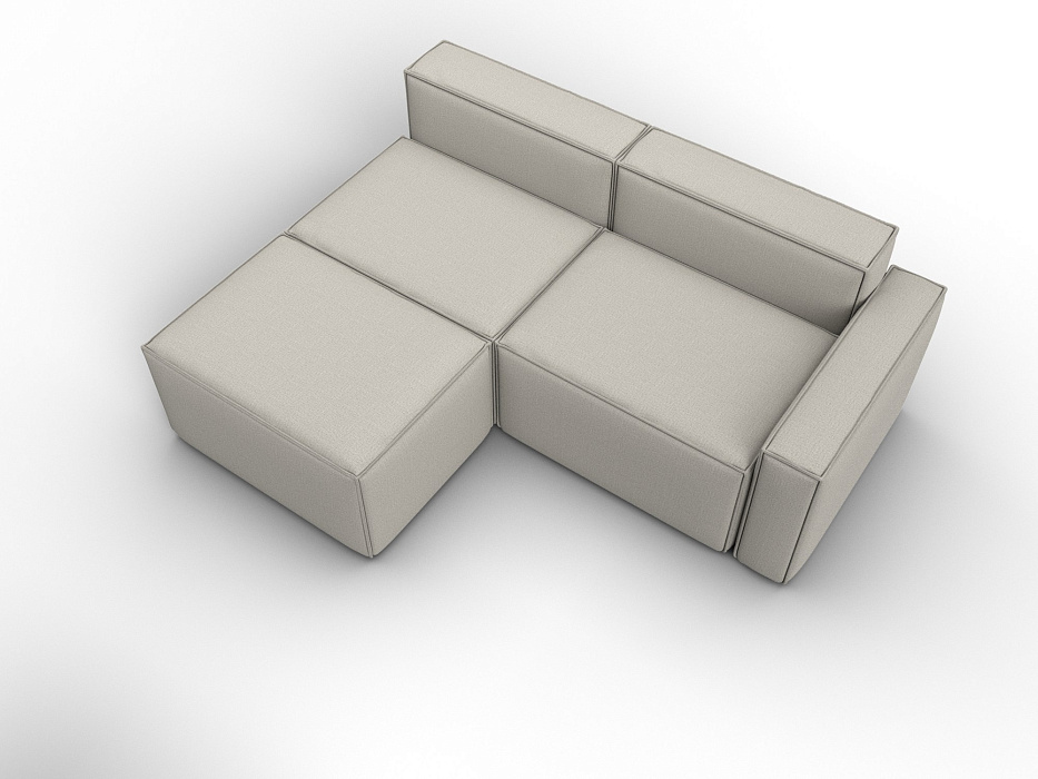 Диван угловой модульный Лига-063 угол правый (амур 02 бежевый)