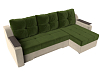 Угловой диван Сенатор правый угол (зеленый\бежевый цвет)